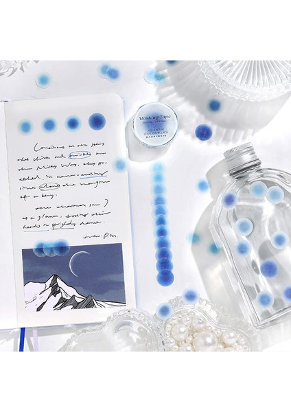 Mavi Stil 6 Işık ve Gölge Tasarımı Afterglow Nokta Daire Washi Bant Etiketler Ins El Hesabı Malzeme Petal Sızdırmazlık Macunu (Yurt Dışından) modelleri