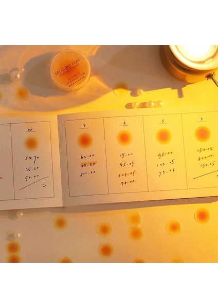 Mavi Stil 6 Işık ve Gölge Tasarımı Afterglow Nokta Daire Washi Bant Etiketler Ins El Hesabı Malzeme Petal Sızdırmazlık Macunu (Yurt Dışından) indirimleri