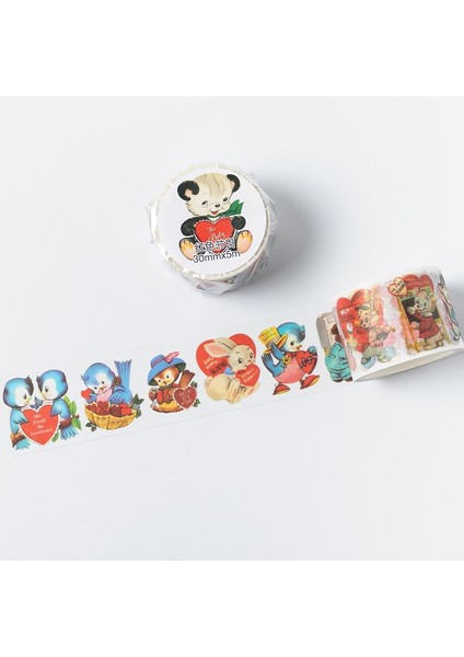 Hongsejieri3.0cm Tarzı Lot Washi Maskeleme Bantları Paskalya Partisi Hayvanlar Dekoratif Yapışkanlı Scrapbooking Kendi Başına Yap Kağıdı Japon Çıkartmaları 5 M (Yurt Dışından)