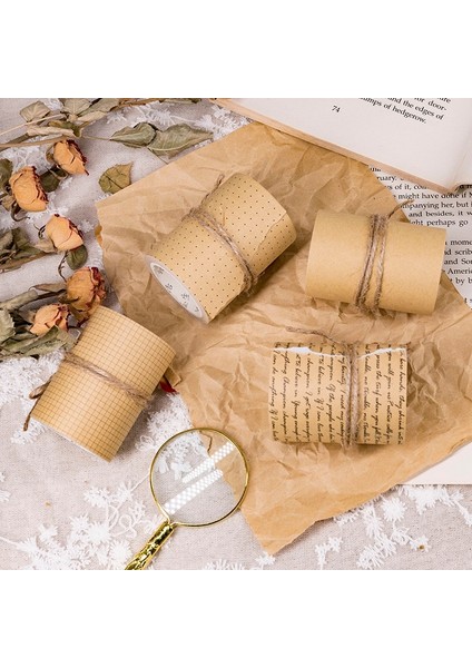 Bir Stil Journa * 3m Kraft Kağıt Bant Mermi Günlük Tutma Yapışkan Bantlar Scrapbooking Sticker Okul Dekorasyon Kırtasiye Bantları (Yurt Dışından) fırsatları