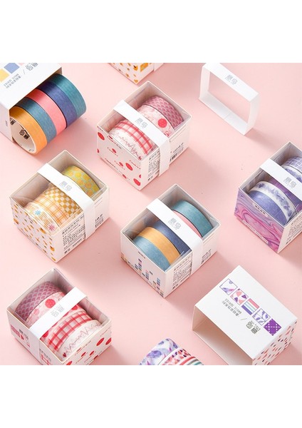 6 Zhong Xia Ye Tarzı Temel Düz Renk Maskeleme Washi Bant Seti Dekorasyon Dıy Günlüğü Planlayıcısı Dergisi Craft Scrapbooking Etiket Çıkartmaları Kırtasiye (Yurt Dışından) fiyatları