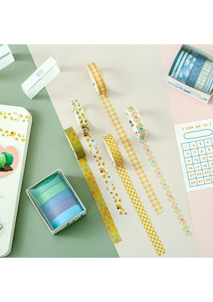 6 Zhong Xia Ye Tarzı Temel Düz Renk Maskeleme Washi Bant Seti Dekorasyon Dıy Günlüğü Planlayıcısı Dergisi Craft Scrapbooking Etiket Çıkartmaları Kırtasiye (Yurt Dışından) indirimleri