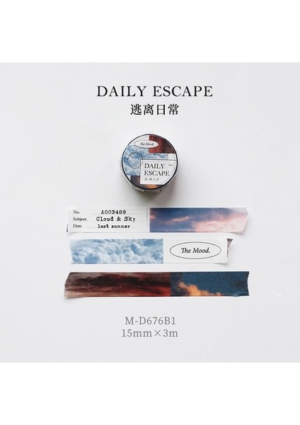 No.2 Tarzı Geniş 1.5cm Moment Kıyı Manzarası Maskeleme Washi Bant Dekoratif Yapışkan Bant Decora Diy Scrapbooking Sticker Etiket Kırtasiye (Yurt Dışından)