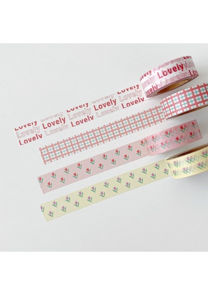 1 Adet Bir Stil Ins Sıcak Lale Alfabesi Aşk ve Kağıt Yapışkan Bant Aşk Çiçek Kawaii Kore Washi Bant El Hesabı Dekoratif Bant Kırtasiye (Yurt Dışından) fiyatları