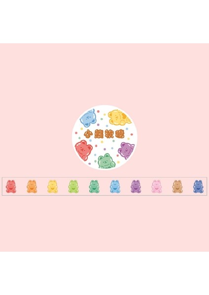 B Tarzı Rulo Renkli Numarası Alfabe Kalp Washi Bant Maskeleme Dıy Scrapbooking Sticker Kırtasiye (Yurt Dışından)
