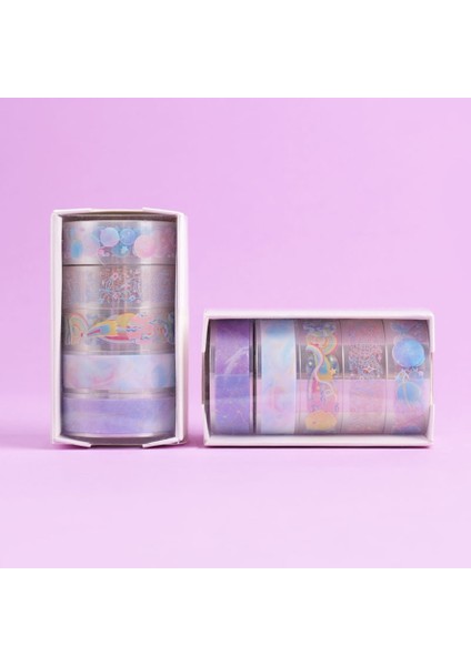 Şerit Tarzı Washi Bant ve Çıkartmalar Washitape Okul Malzemeleri Kırtasiye Yıldızlı Gökyüzü Maskeleme Bandı Sevimli Cintas Decorativas Washi Bant Seti (Yurt Dışından)