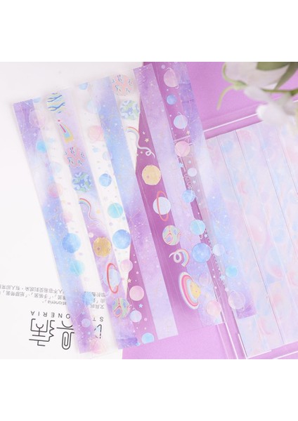 Şerit Tarzı Washi Bant ve Çıkartmalar Washitape Okul Malzemeleri Kırtasiye Yıldızlı Gökyüzü Maskeleme Bandı Sevimli Cintas Decorativas Washi Bant Seti (Yurt Dışından)