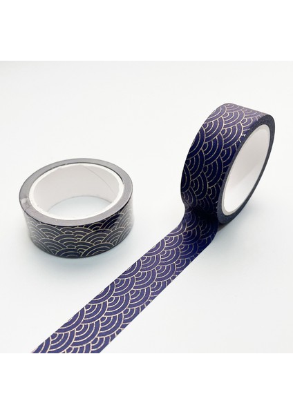 K Tarzı 1.5 cm * 7 M Retro Altın Geometri Maskeleme Washi Bant Izgara Dekoratif Yapışkan Bant Diy Scrapbooking Sticker Etiket Kırtasiye (Yurt Dışından)
