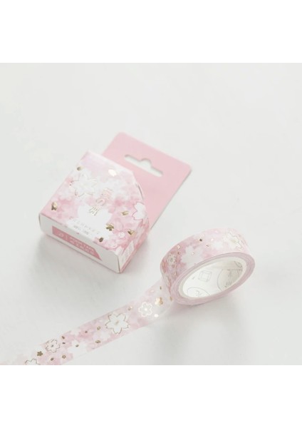 No.12 Tarzı 1 Adet Altın Pembe Folyo Kağıt Kiraz Washi Bant Seti Japon Scrapbooking Dekoratif Bantlar Fotoğraf Albümü Için Kedi Pençesi Ev Dekorasyon (Yurt Dışından)