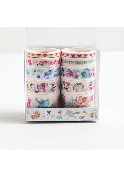 Tek Boynuzlu At Tarzı 10 Rolls Kawaii Mor Unicorn Washi Bant Scrapbooking Maskeleme Bantları Kart Yapımı Için Dıy Hediye Dekor Okul Kırtasiye Malzemeleri (Yurt Dışından)