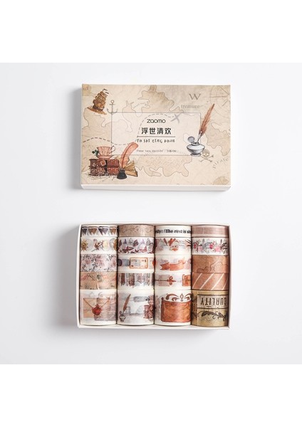 D Stili S Beden Washi Bant Seti Okyanus Çıkartmaları Scrapbooking Retro Maskeleme Yıkama Bantları Çiçek Washitape Fita Adesiva Adhesiva Decorativa (Yurt Dışından)