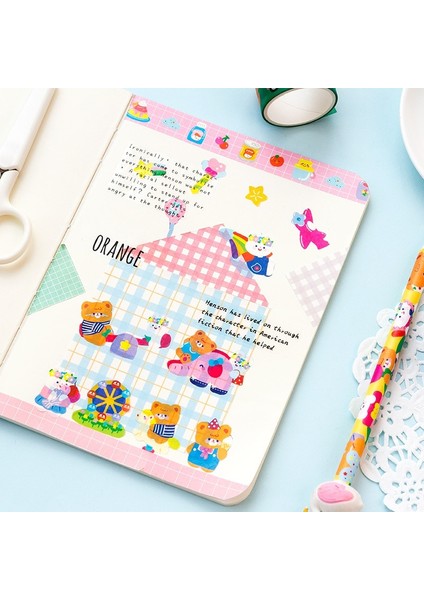 F 15MMX3M Stili 1 Rulo Washi Kağıt Sevimli Karikatür Renkli Ayı Tavşan Günlük Sanat Zanaat Günlüğü Kart Yapımı Için Maskeleme Bandı Scrapbooking Dıy (Yurt Dışından)