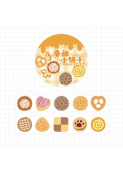 1-F Stili Ute Kawaii Karikatür Çiçek Meyve Hayvan Washi Bantlar Dıy Karalama Defteri Sticker Dekoratif Kırtasiye Günlüğü Kitap Albümü Için (Yurt Dışından)