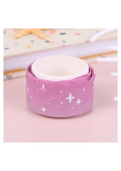 No.8 Stili Mınkys Kawaii 5 M Kalp Bulut Washi Maskeleme Bandı Scrapbooking Dergisi Dekoratif Yapışkan Bant El Kitabı Malzeme Kırtasiye (Yurt Dışından)