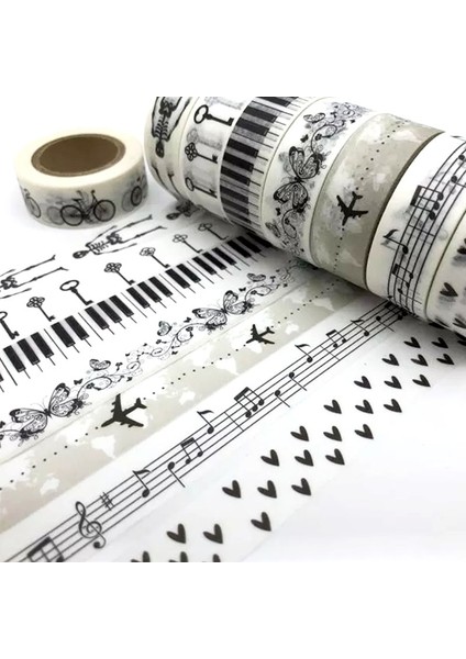 NO.1367 Tarzı S Beden 2022 Siyah Serisi Washi Bant Kawaii Yapışkan Bant Lot Dreamcatcher Izgara Japon Dıy Scrapbooking Fita Adesiva Papeleria (Yurt Dışından) modelleri