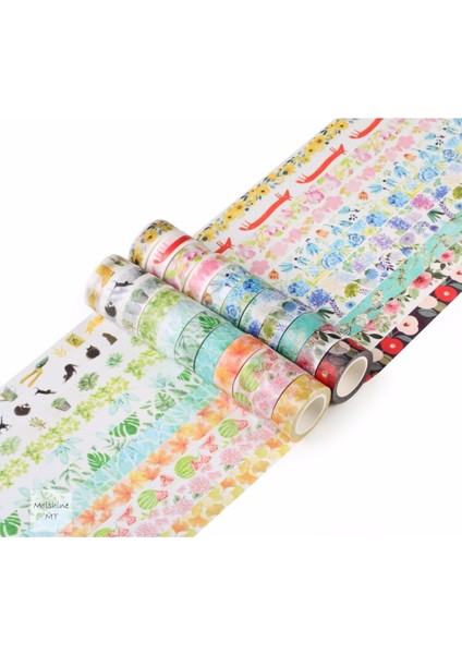 K Tarzı Sevimli Kawaii Bitkiler Çiçekler Japon Maskeleme Washi Bant Dekoratif Yapışkan Bant Decora Diy Scrapbooking Sticker Etiket Kırtasiye (Yurt Dışından) modelleri