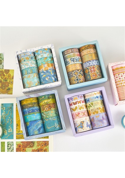 Kırtasiye Seti Stili S Beden Washi Bant Seti Güzel Okul Kırtasiye Malzemeleri Günlük Çıkartmalar Vintage Scrapbooking Lot Dekoratif Bant Renkli Kağıt (Yurt Dışından)