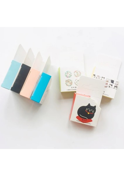 M Tarzı Sevimli Kawaii Sevimli Kedi Yapışkanlı Kağıt Washi Bant Maskeleme Bandı Dıy Scrapbooking Çubuk Etiketi (Yurt Dışından) fırsatları