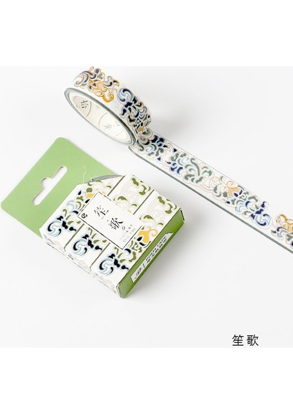 No.4 Tarzı Çin Retro Ilahi Altın Desen Vinç Yaldız Washi Bant Dıy Scrapbooking Sticker Etiket Maskeleme Bandı Okul Ofis Tedarik (Yurt Dışından)