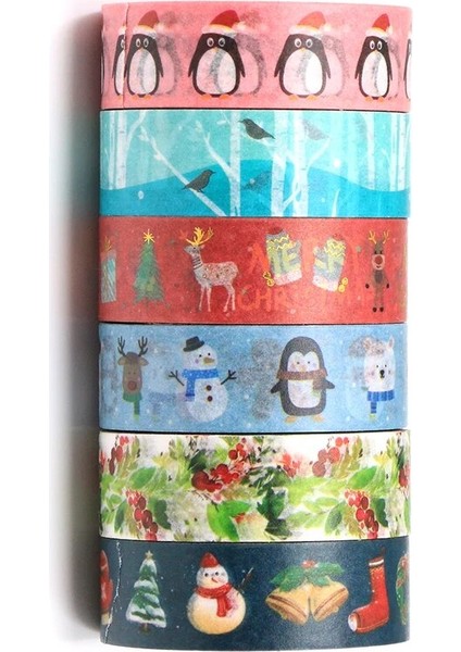 G294 Stili 2021 Yeni M Merry Christmas Kar Geyik Ağacı Çiçekler Dekoratif Washi Bant Dıy Scrapbooking Maskeleme Bandı Okul Ofis Tedarik (Yurt Dışından) indirimleri