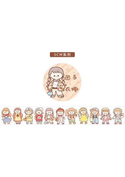 No.21 Tarzı Kawaii Tatlı Depo Serisi Dekoratif Yapışkan Bant Kız Ayı Maskeleme Bandı Diy Scrapbooking Sticker Etiket Japon Kırtasiye (Yurt Dışından)