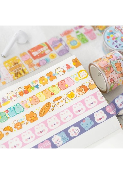 No.21 Tarzı Kawaii Tatlı Depo Serisi Dekoratif Yapışkan Bant Kız Ayı Maskeleme Bandı Diy Scrapbooking Sticker Etiket Japon Kırtasiye (Yurt Dışından) fırsatları