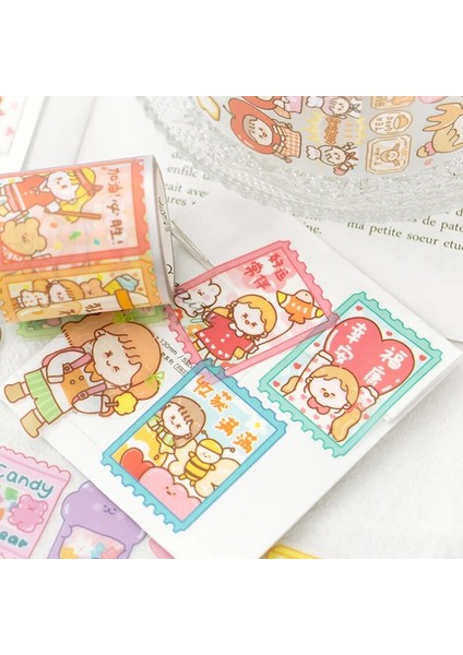 No.21 Tarzı Kawaii Tatlı Depo Serisi Dekoratif Yapışkan Bant Kız Ayı Maskeleme Bandı Diy Scrapbooking Sticker Etiket Japon Kırtasiye (Yurt Dışından) indirimleri