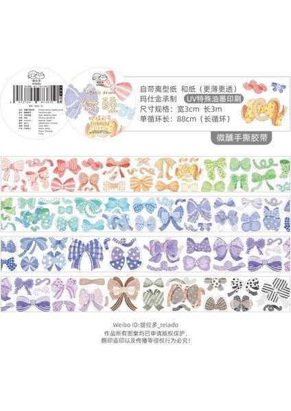 Washi Kağıt A Stili Sevimli Yay Şerit Yıldız Maskeleme Washi Bant Dekoratif Yapışkan Bant Diy Scrapbooking Sticker Etiket Kırtasiye Dergisi Planlayıcısı (Yurt Dışından)