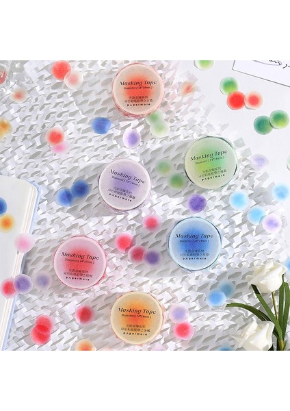 Yeşil Stil 6 Işık ve Gölge Tasarımı Afterglow Nokta Daire Washi Bant Etiketler Ins El Hesabı Malzeme Petal Sızdırmazlık Macunu (Yurt Dışından) fırsatları