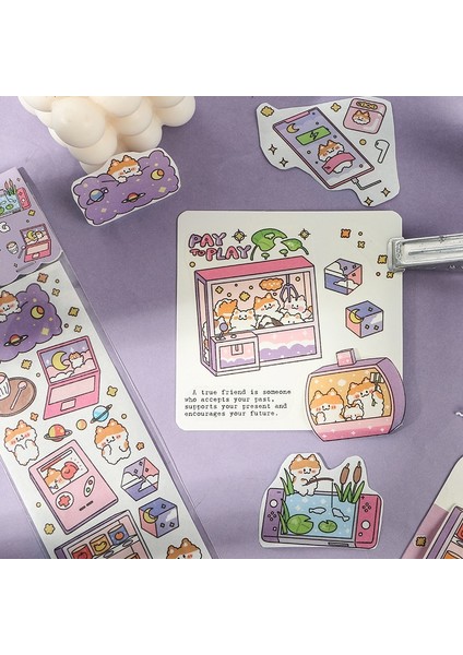 No.4 Tarzı M Beden Sevimli Karikatür Benim Dünya Serisi Maskeleme Washi Bant Dekoratif Yapışkan Bant Decora Diy Scrapbooking Sticker Etiket Kırtasiye (Yurt Dışından) fırsatları