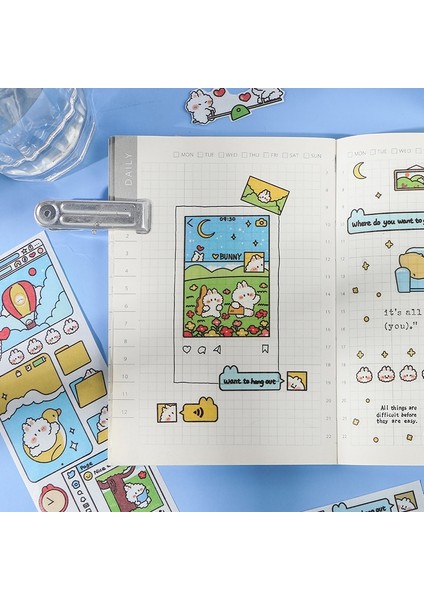 No.4 Tarzı M Beden Sevimli Karikatür Benim Dünya Serisi Maskeleme Washi Bant Dekoratif Yapışkan Bant Decora Diy Scrapbooking Sticker Etiket Kırtasiye (Yurt Dışından) indirimleri