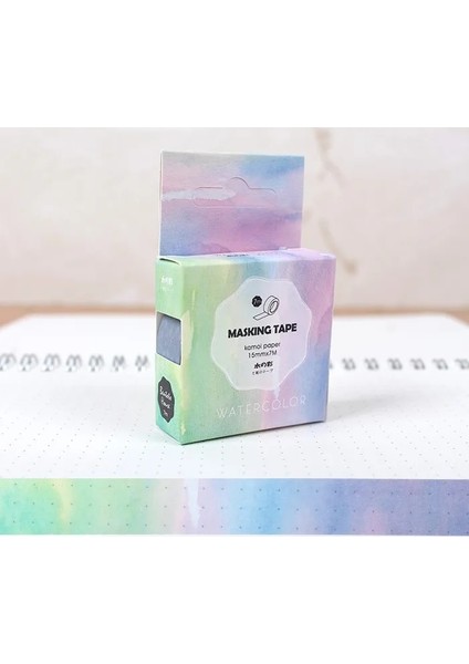 U Tarzı Donut Sakura Tüy Dekoratif Washi Bant Yapışkan Bant Dıy Scrapbooking Etiket Etiket Maskeleme Bandı (Yurt Dışından)