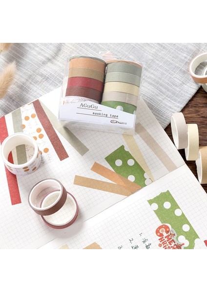 E Stili Ack Vintage Ingiltere Tarzı Washi Bant Diy Dekorasyon Scrapbooking Planlayıcısı Maskeleme Bandı Etiket Etiket Kırtasiye (Yurt Dışından)