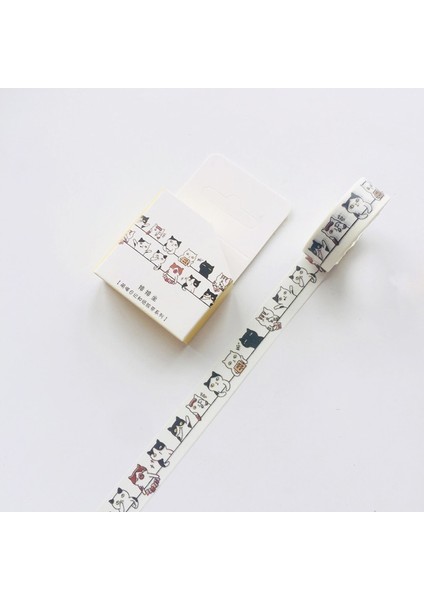 Ben Stil Sevimli Kawaii Sevimli Kedi Yapışkanlı Kağıt Washi Bant Maskeleme Bandı Dıy Scrapbooking Çubuk Etiketi (Yurt Dışından) indirimleri