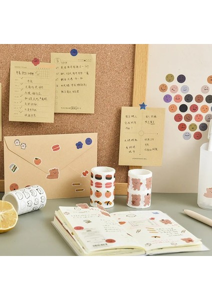 Bir Stil 8 Stil Kawaii Maskeleme Bandı Dekoratif Washi Bant Sevimli Küçük Çıkartmalar Günlüğü Defter Scrapbooking Kırtasiye Okul Ofisi (Yurt Dışından) fırsatları