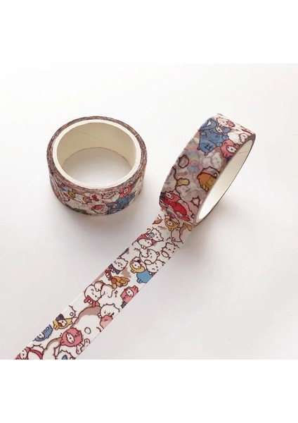 Bir Stil Taze Çiçekler Hayvanlar Washi Bant Dekoratif Maskeleme Washi Bantlar Günlük Karalama Defteri Planlayıcısı Diy El Sanatları Tatil Dekorasyon (Yurt Dışından)