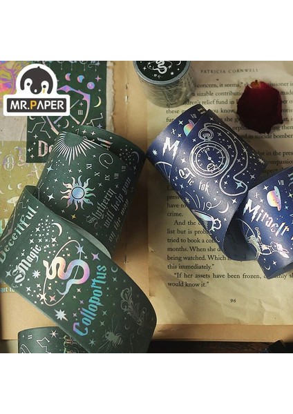 B Tarzı Mr.paper 8 Tasarım Lazer ve Kağıt Bant Junior Magician Serisi Yaratıcı Bronzlaştırıcı Kağıt Bant Dekorasyon Dıy El Hesabı Malzemesi (Yurt Dışından)