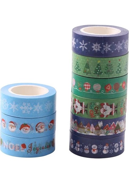 G Tarzı 15MM x Kar Geyiği Noel Ağacı Dekoratif Washi Bant Dıy Scrapbooking Maskeleme Bandı Okul Ofis Tedarik (Yurt Dışından) fiyatları