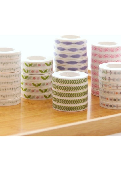 No.4 Tarzı 0.7 cm * 10 M Kalp Kawaii Washi Bant Dekorasyon Scrapbooking Paterie Otokollant Maskeleme Bandı Okul Malzemeleri Sticker Kırtasiye (Yurt Dışından)