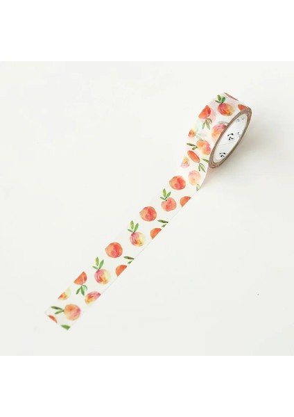 Şeftali Tarzı Taze Meyve Washi Bant Dıy Dekor Planlayıcıları Scrapbooking Sticker Yapımı Kağıt Dekorasyon Bandı Yapıştırıcı Okul Parti Malzemeleri (Yurt Dışından)