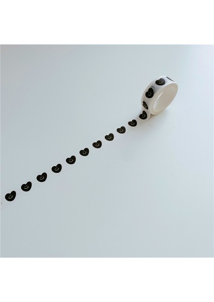 1 Adet C Tarzı Ins Ayı Siyah Beyaz Aşk Kalp Dekoratif Yapışkan Bant Maskeleme Washi Bant Diy Scrapbooking Sticker Etiket Japon Kırtasiye (Yurt Dışından)