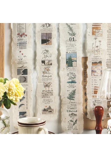No.8 Stili 1 Adet Vintage Washi Bant Kelebek Çiçek Maskeleme Bandı Ağacı Bitki Scrapbooking Dıy Günlüğü Önemsiz Dergisi Malzemeleri 30* (Yurt Dışından)