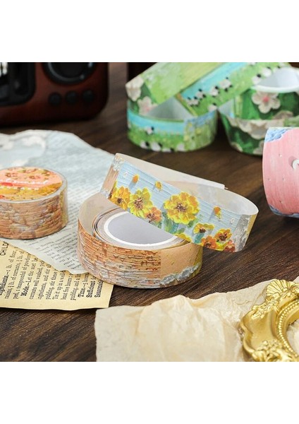E Stili Ada Bulut Duman Serisi Maskeleme Washi Bant Eski Yağlıboya Dekoratif Yapışkan Bant Diy Scrapbooking Ins Etiket Etiket (Yurt Dışından)