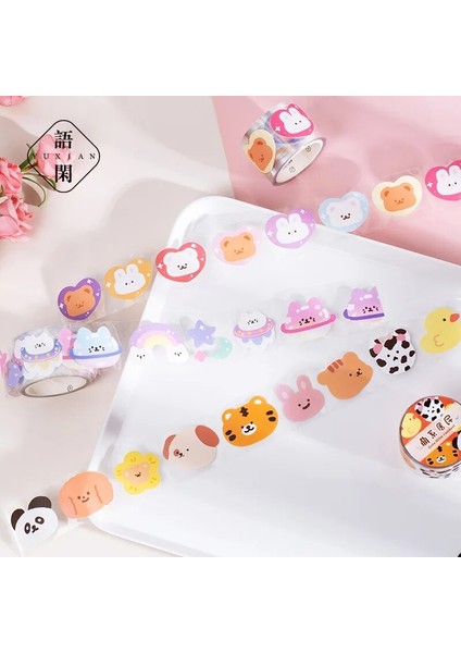 Bifeng Shop G Tarzı Hayvanlar Kalp Kek Nokta Washi Bantlar Kawaii Yazma Washi Bant Daire Çıkartmalar Diy Dekoratif Günlük Planlayıcısı Scrapbooking (Yurt Dışından)