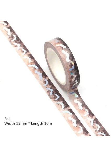G232 Tarzı G Folyo Washi Bant Scrapbooking Maskeleme Yapışkan Bantlar Kağıt Japon Kawaii Kırtasiye Çıkartmalar Okul Malzemeleri (Yurt Dışından)