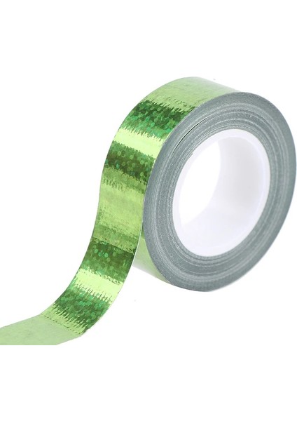 Yeşil Stil 1 Adet Lazer Folyo Bant Maskeleme Bandı Dıy Kırtasiye Scrapbooking Fotoğraf Albümü Dekor Bant Yüksek Mukavemetli Yapıştırıcı Küçük Rulolar (Yurt Dışından)