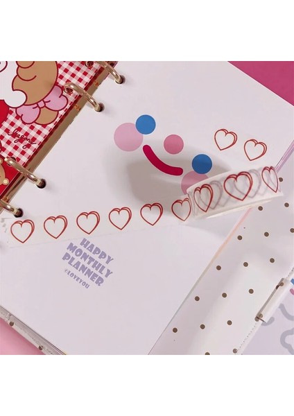 15MM x 5m A Stili Ins Sıcak Bulutlar Gülümseme Ayı ve Kağıt Yapışkan Bant Aşk Çiçek Kawaii Kore Washi Bant El Hesabı Dekoratif Bant Kırtasiye (Yurt Dışından)