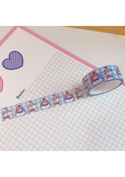 Açık Gri Tarzı Mınkys Yeni Varış 5 M Sevimli Ayı Tavşan Washi Maskeleme Bandı Günlüğü Dergisi Dekoratif Yapışkan Bant Hediye Kawaool Kırtasiye (Yurt Dışından)