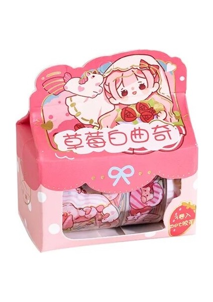 C Stili Kutu Sevimli Çilek Ayı Kız Maskeleme Washi Bant Dekoratif Pvc Yapışkan Bant Diy Scrapbooking Sticker Etiket Kırtasiye (Yurt Dışından) fırsatları