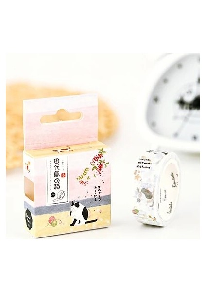 Sevimli Kedi Stili 15MM * 7m Stil Yaratıcı Suluboya Dekoratif Washi Bant Dıy Scrapbooking Maskeleme Bandı Ev Dekorasyon Için Tedarik (Yurt Dışından)